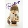 Räuchermann Miniwichtel Wackelmännchen mit Päckchen  14,0 cm