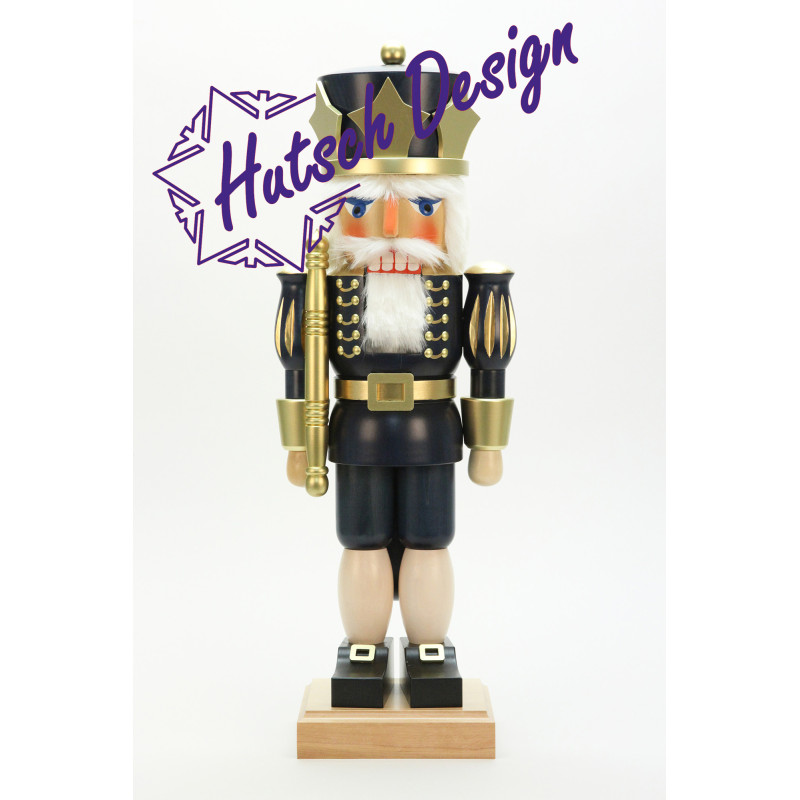 Nussknacker König blau  73,0 cm