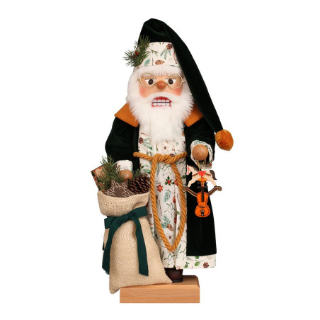 Nussknacker Weihnachtsmann grüne Robe