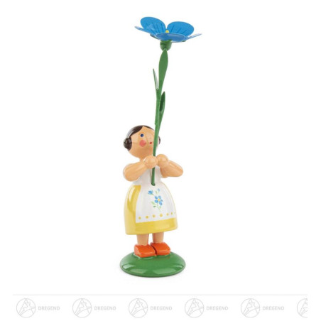 Blumenmädchen mit Flachs