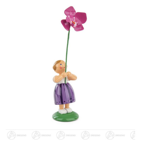 Blumenmädchen mit pinker Orchidee