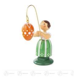 Ostermädchen mit orangem Ei