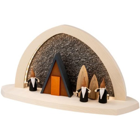 Gesteinsbogen 21x40x13cm natur LED beleuchtet Bergwichtel