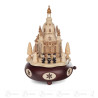 Spieldose mit Dresdner Frauenkirche und Kurrende, Figuren schwarz Melodie: Stille Nacht