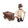 Waldarbeiter mit Wagen natur
