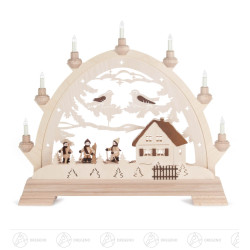 Rundbogen mit Skifahrern,...