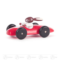 Hasenrennauto klein, rot 8cm