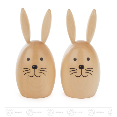 Hasenpaar, natur groß 6cm