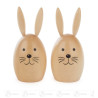 Hasenpaar, natur groß 6cm
