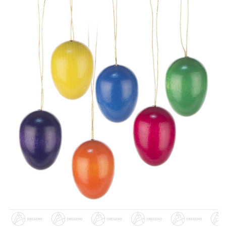 Behang Ostereier einfarbig (6) 3cm