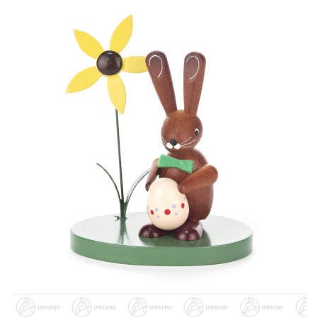 Hase mit Ei und Blume 9cm