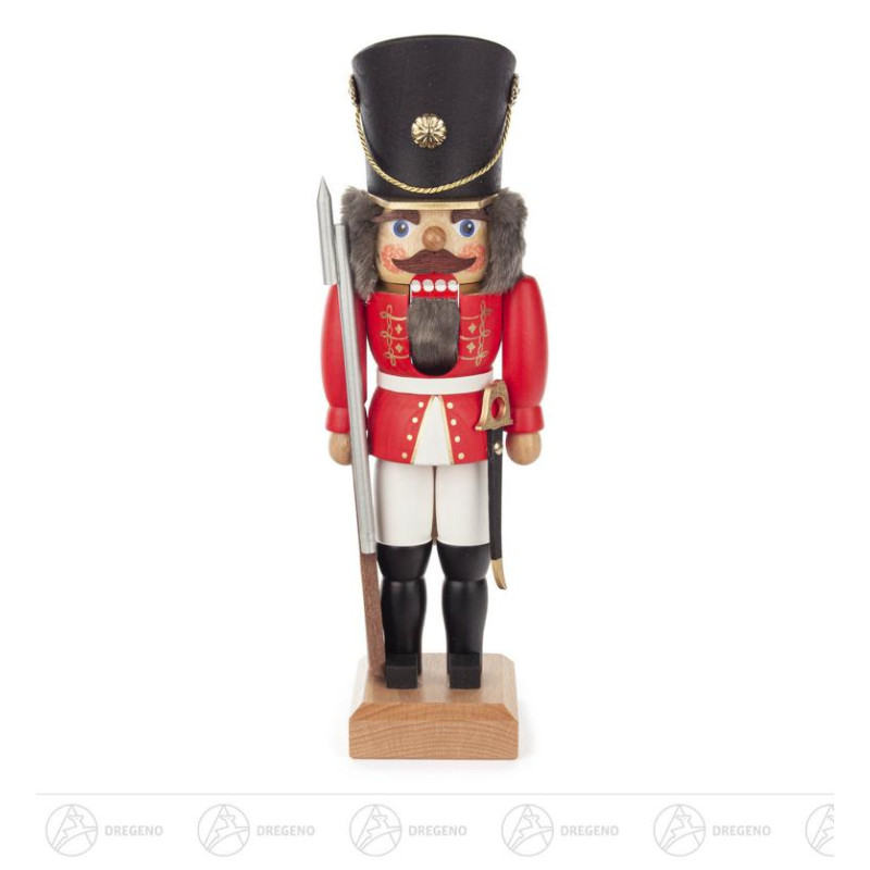 Nussknacker Soldat rot lasiert 29cm