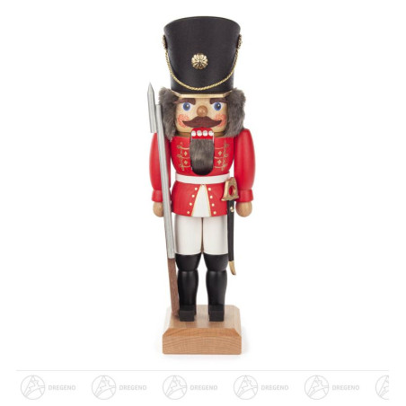 Nussknacker Soldat rot lasiert 29cm