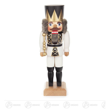 Nussknacker König weiß lasiert 27cm