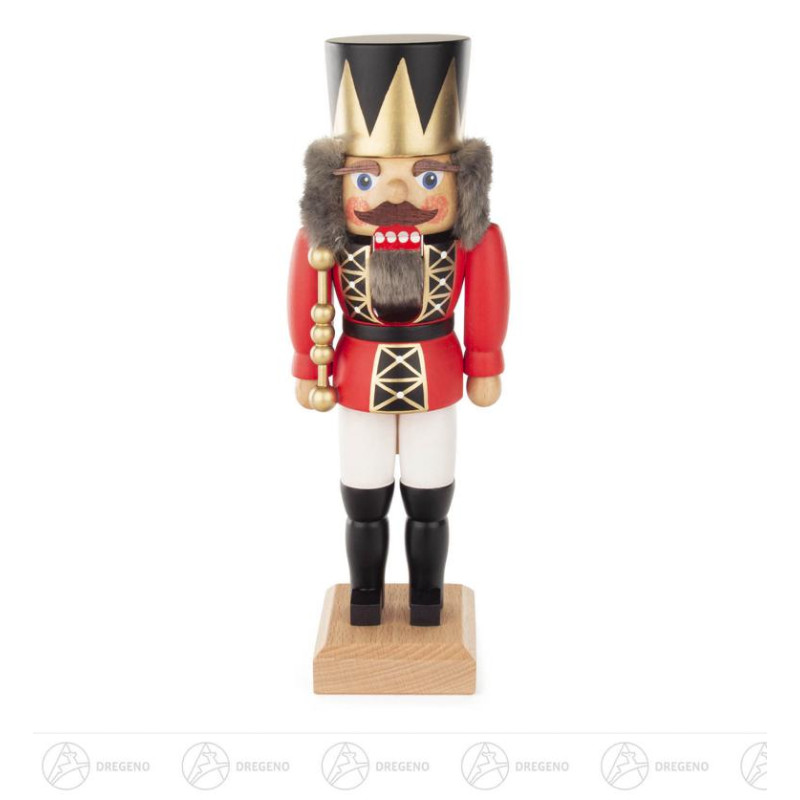 Nussknacker König rot lasiert 27cm