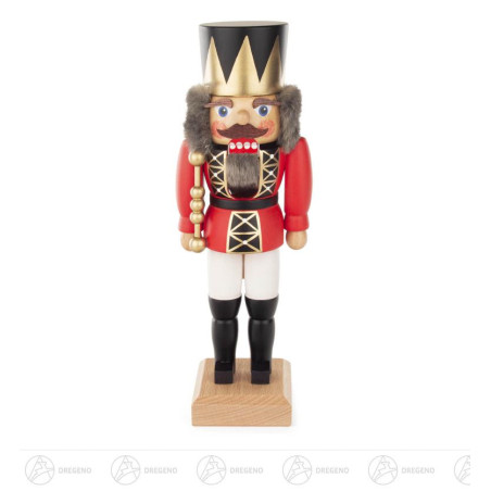 Nussknacker König rot lasiert 27cm