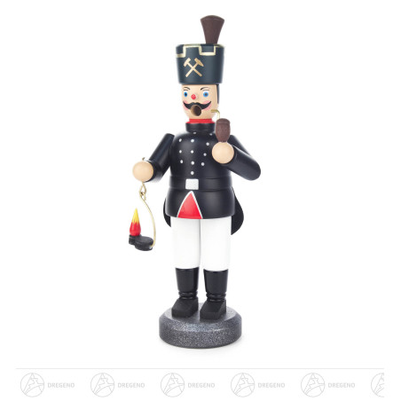 Räuchermann Bergmann mit Grubenlampe 24cm