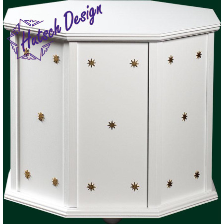 Pyramidensockel weiß, 8-eckig  44 cm