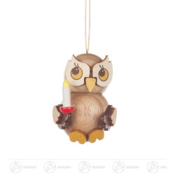Behang Eulenkind mit Kerze 4cm