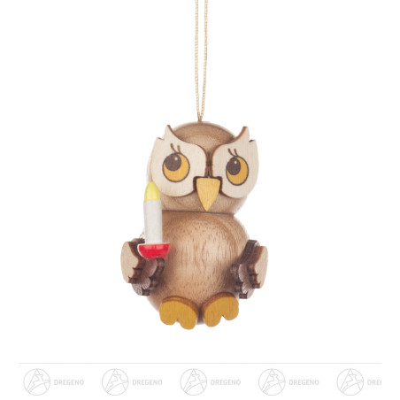 Behang Eulenkind mit Kerze 4cm