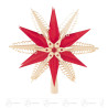 Christbaumspitze Spanstern, rot-natur Durchmesser 24cm