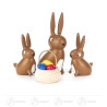 Hasenfamilie mit Körbchen (4) 4cm