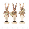 Hasentrio Bläser mit Saxophon, Waldhorn und Tenorhorn, natur 8cm