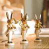 Hasentrio Bläser mit Saxophon, Waldhorn und Tenorhorn, natur 8cm