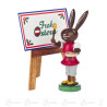 Hase mit Staffelei Frohe Ostern 9cm