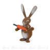 Hase braun mit Möhre 9cm