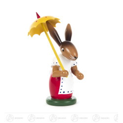 Osterhäsin mit Schirm 9,5cm