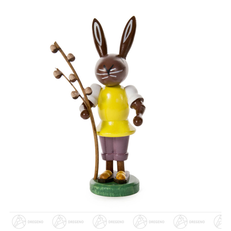 Hase mit Weidenkätzchen 9cm