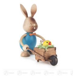 Hase Stupsi mit Schubkarre