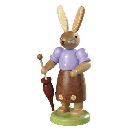 Hasenfrau farbig lasiert, klein