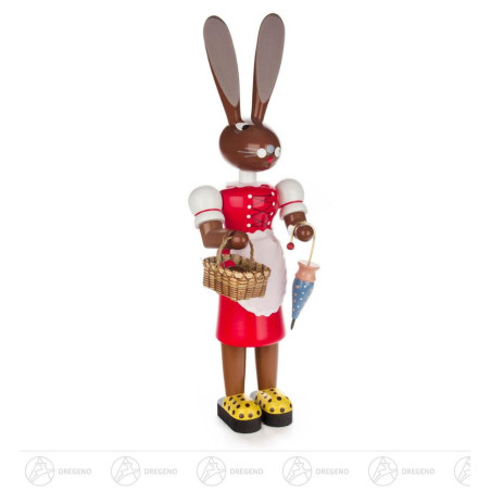Hasenfrau groß rot