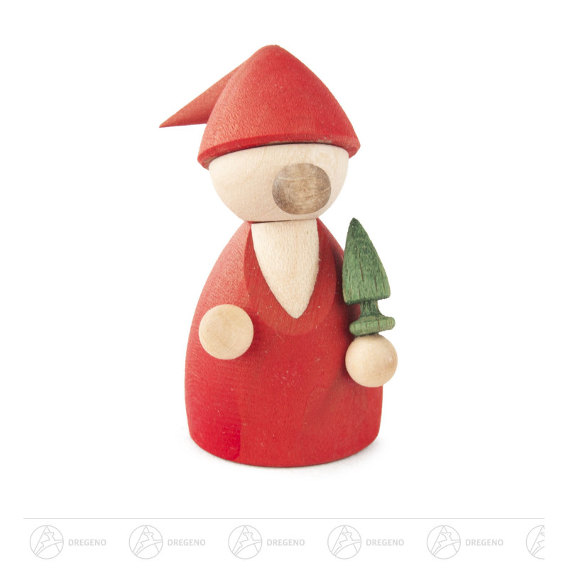 Wichtel rot mit Baum 4,5cm