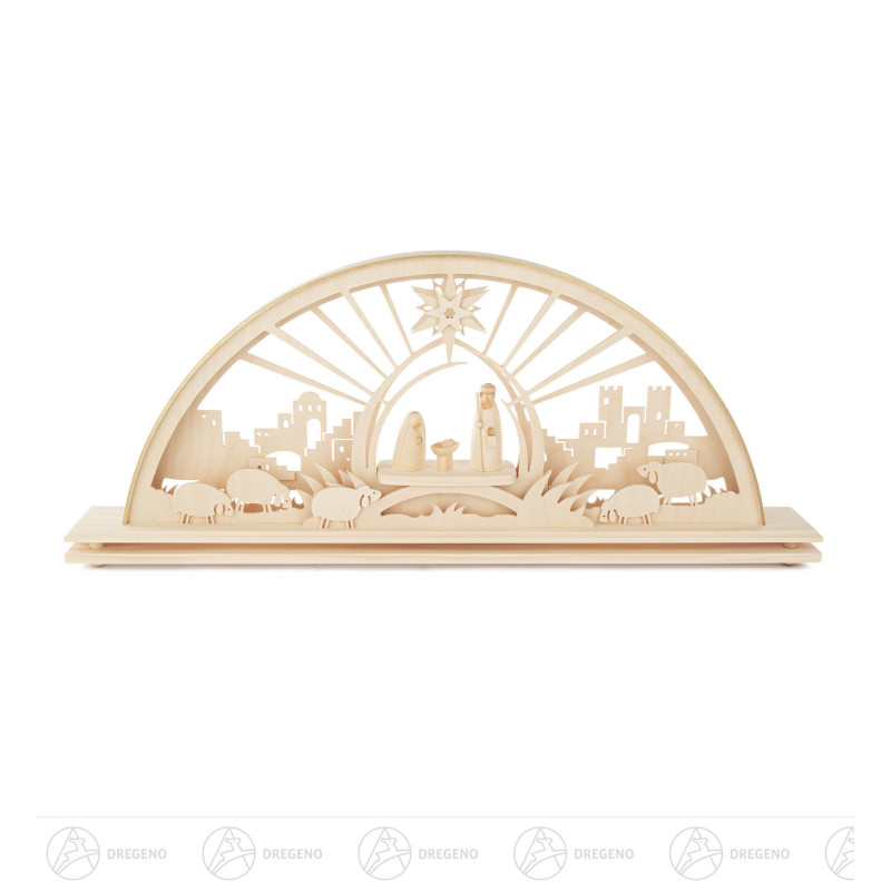 Schwibbogen Christi-Geburt elektrisch beleuchtet LED 23x55cm