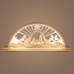 Schwibbogen Christi-Geburt elektrisch beleuchtet LED 23x55cm