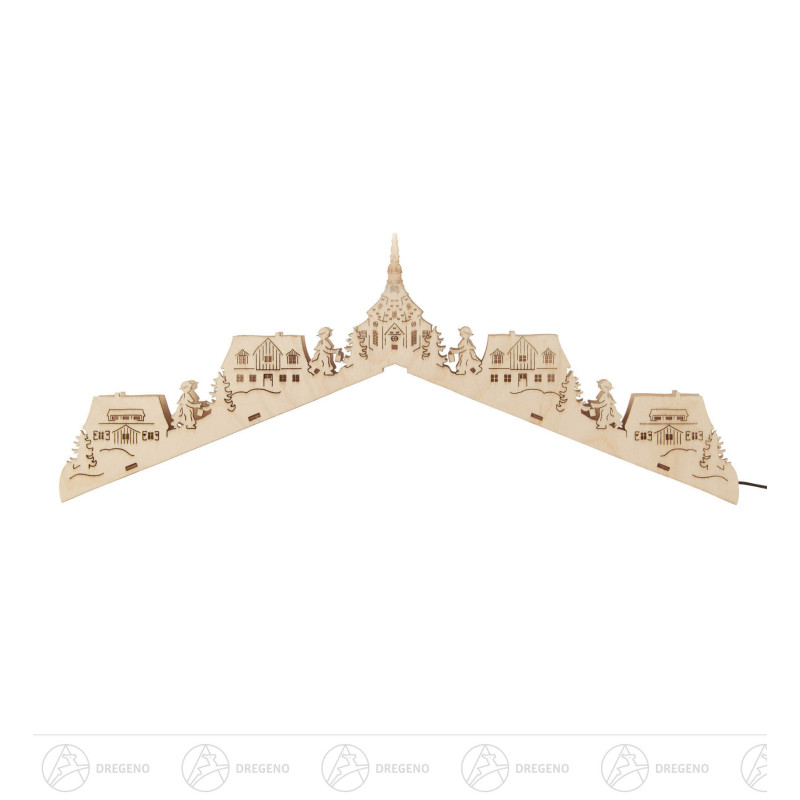 Dachaufbau für Weihnachtsmarktstand elektrisch beleuchtet12x28cm