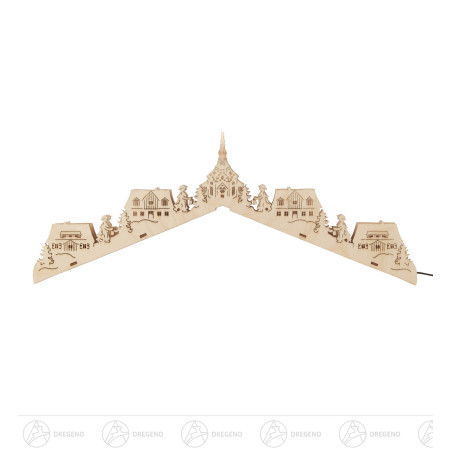 Dachaufbau für Weihnachtsmarktstand elektrisch beleuchtet12x28cm