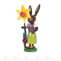 Häsin mit Narzisse 9,5cm