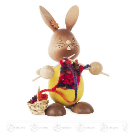 Hase Stupsi mit Strickzeug 11cm