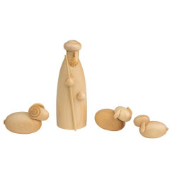 Hirte stehend mit Schafen...