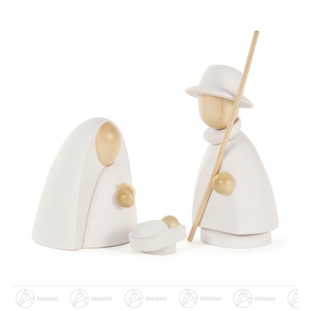 Heilige Familie (3) modern, natur/weiß