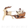 Nikolaus im Rentierschlitten natur 5cm