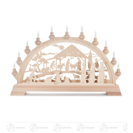 Schwibbogen mit Christi Geburt, elektrisch beleuchtet