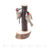 Stamm mit Buntspechtfamilie 8cm