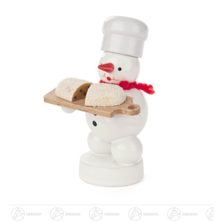 Schneemann Bäcker mit Stollen 8cm