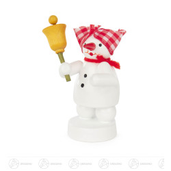 Schneemann mit Glocke 8cm