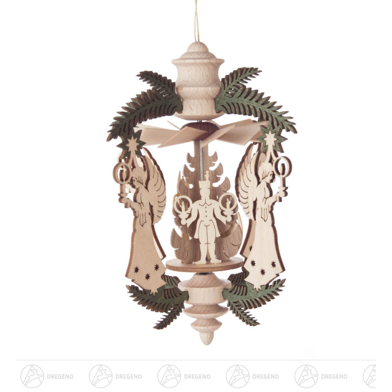 Wärmespiel Zweig Engel/Engel, Bergmann, Reiterlein, zum Hängen 10cm